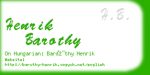 henrik barothy business card